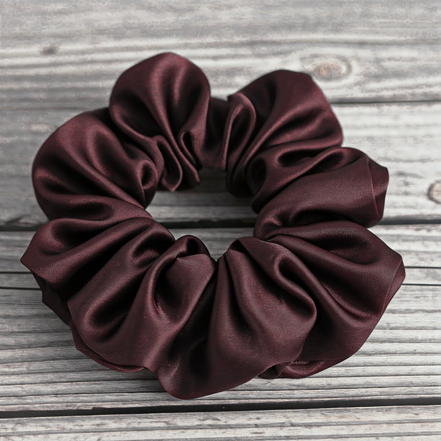 Brown Satin Scrunchies - Viyute