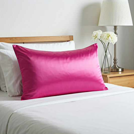 Pink Satin Pillowcase - Viyute