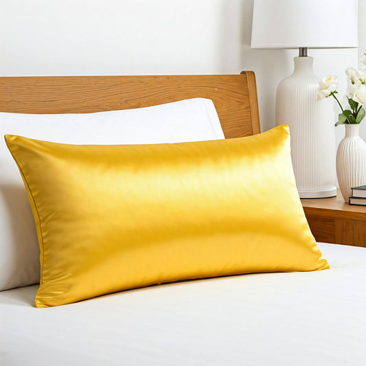 Yellow Satin Pillowcase - Viyute