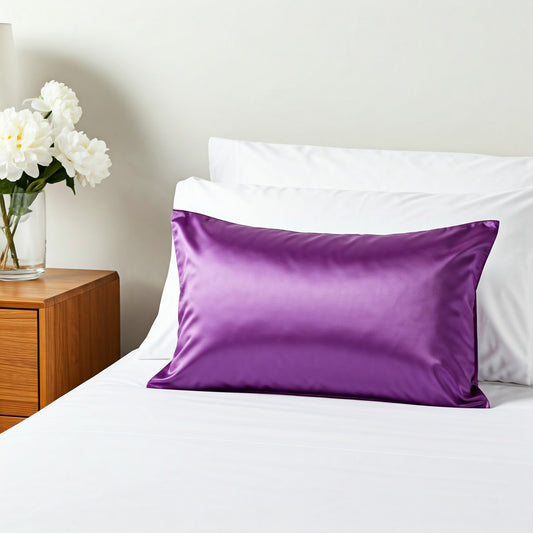 Purple Satin Pillowcase - Viyute