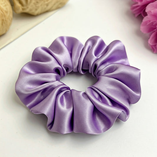 Lavender Satin Scrunchies - Viyute