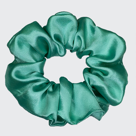 Premium Mint Green Satin Scrunchie