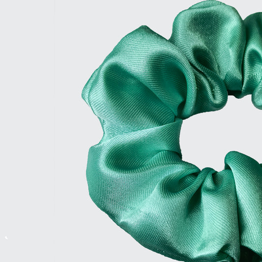 Premium Mint Green Satin Scrunchie